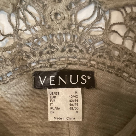 Venus Long Sleeve Crochet-Inset Henley Top - Picture 5 of 11